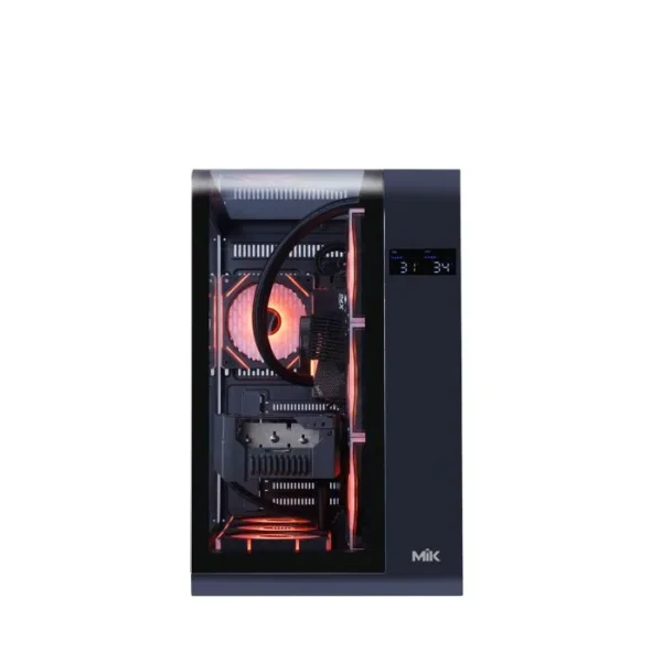 Thùng máy Mik Barbatos ATX - Black | AIO 360, view 3 góc